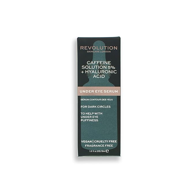 Revolution Skincare Targeted Under Eye Serum - 5% Caffeine, Clears Blemishes, Exfoliates the Skin and Reduces Blackheads, Vegan & Cruelty Free, 250ml