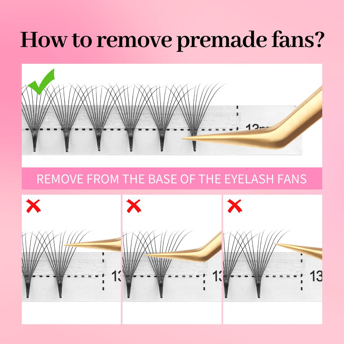 Premade Fans Eyelash Extensions 10D Volume Lash Extensions 0.03 Thickness Eyelash Extension D Curl Premade Lash Fans Mix 9-16mm Fluffy Soft Handmade Lash Fan(10D-0.03-D,9-16mm)