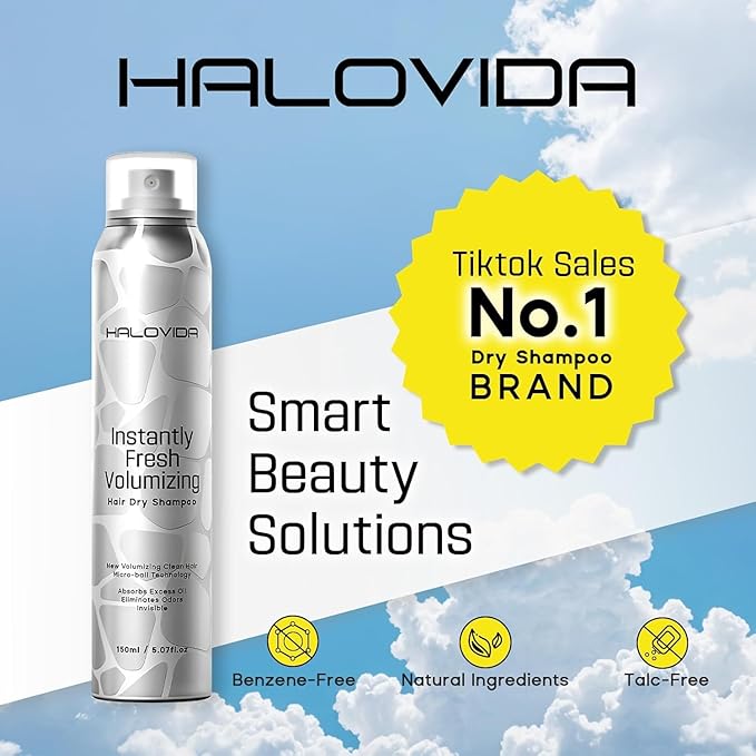 Dry Shampoo for Women, No White Residue Instantly Fresh Shampoo Spray, Absorb oils, Refreshing Volumizing Hair Dry Shampoo 5.07 FL.OZ (Pack of 4)