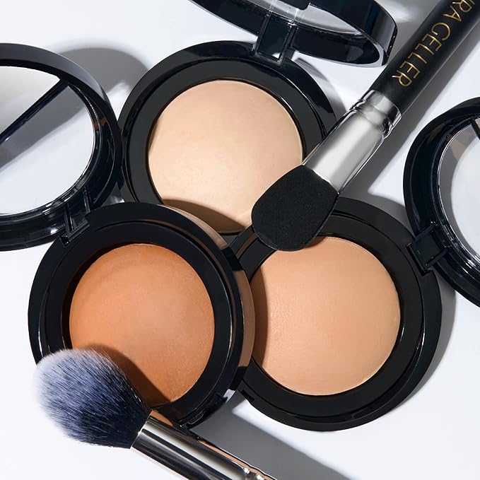 LAURA GELLER NEW YORK Baked Blurring + Setting Powder, Translucent Makeup Setting Powder For Soft-Focus Finish, Minimize Fine Lines and Pores, Light/Medium