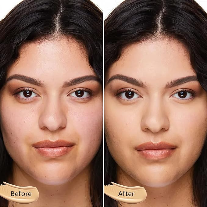 Mushroom Head Air Cushion CC Cream Foundation - Moisturizing & Long-Lasting BB Cream Concealer Makeup Base for All Skin Types, Brighten Long - Lasting Even Color Correcting Concealer (Buff Beige)