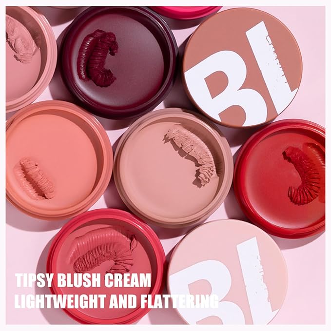 MAEPEOR Cream Blush 9 Color Smooth High-Pigmented Buildable Face Blush Long-Lasting Natural Look Face Blush for Cheeks (Color 05)