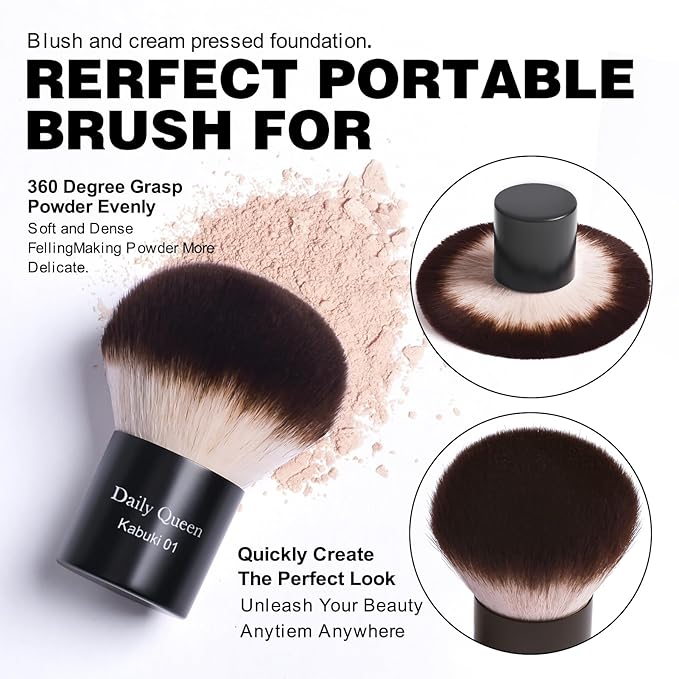 25 pcs Makeup Brush Set Holder Black Professional Kabuki Powder Concealers Eye shadows Blush Eyeliner Eyebrow Contour Eye blending Brushes (25pcs brush with holder)