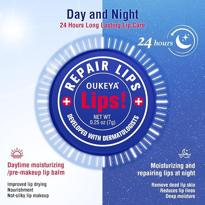 Lip Balm Treatment with Beeswax, Peppermint Oil,Natural Formula Lip Balm with Vitamin E & C Lips Daily Conditioning 24 hrs Long-lasting Moisture, Gentle Exfoliation Prevent Dryness & Chapping