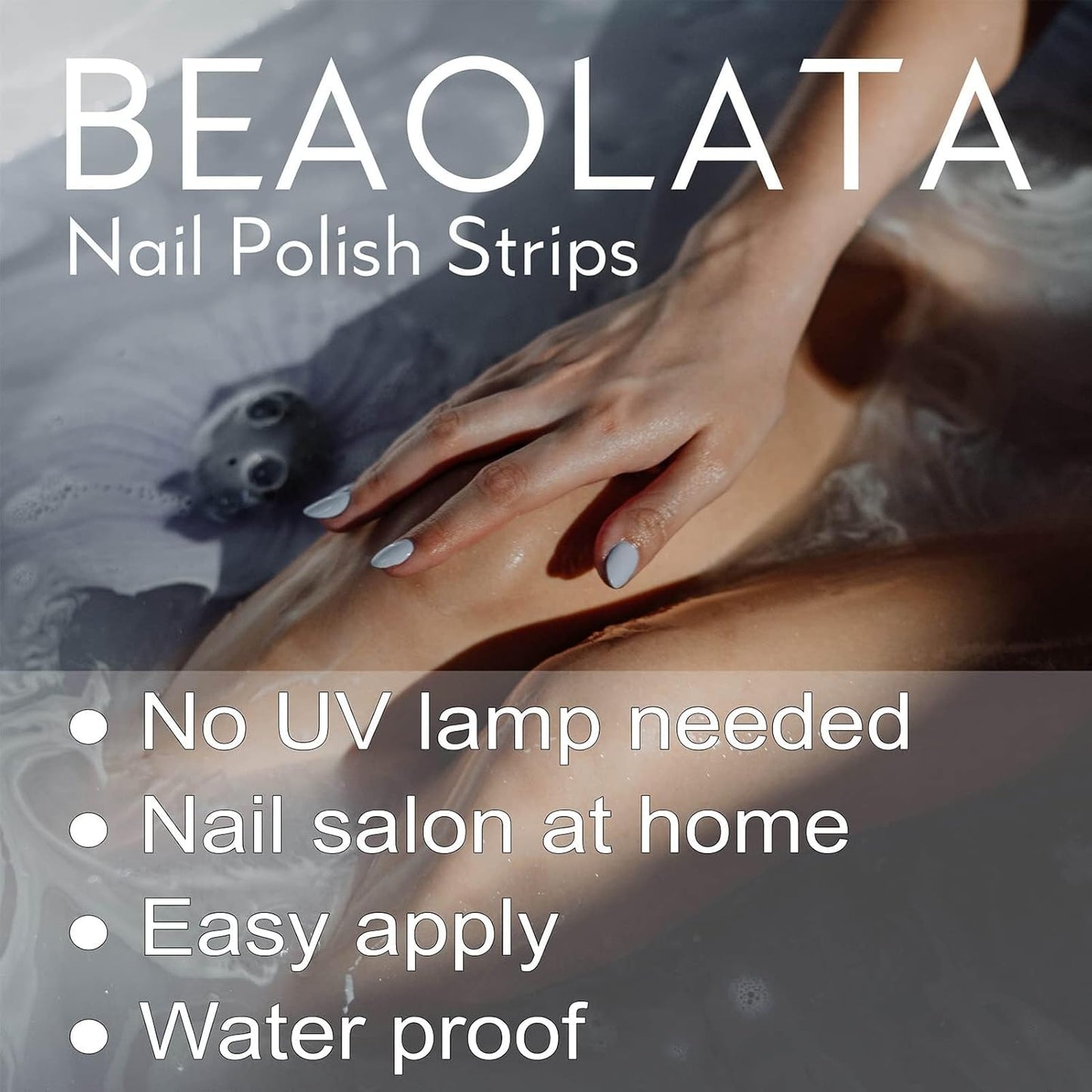 Nail Polish Strips, 32PCS Salon Quality Wraps, Long Lasting Gel Nail Stickers for Women Easy Apply& Remove (Dazzling Gold)