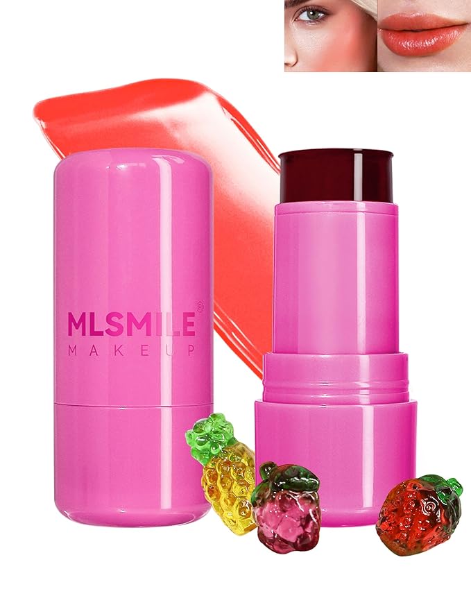 Makeup Jelly Tint,Cooling Water Jelly Tint Berry Blush Stick, Sheer Lip & Cheek Tint Stain, Long Lasting Waterproof Jelly Blush Lip Gloss, Vivid Color, Non-Sticky, Buildable Tinted Jelly Lip Stains-04