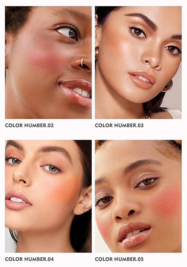 MAEPEOR Cream Blush 9 Color Smooth High-Pigmented Buildable Face Blush Long-Lasting Natural Look Face Blush for Cheeks (Color 05)