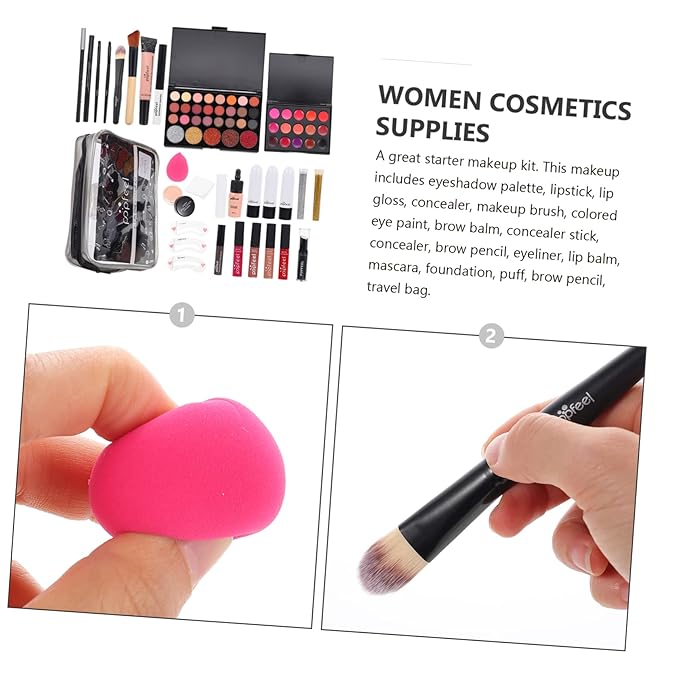 1 Set women's makeup set Eyebrow Pencil All-in-one Makeup Kit Makeup Multi- Makeup Kit Professional Foundation Cosmetics Supplies One-piece student mascara