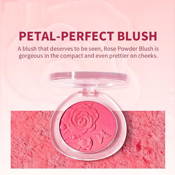 MAEPEOR Matte Face Blush 8 Colors Lightweight Natural Look Face Blush Long-Lasting and Highly Pigmented Powder Blush for Cheeks (Color 07)