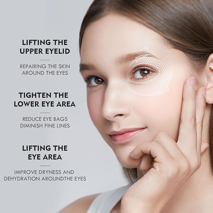 Eye Gel Patch（30 Pairs）Under Eye Patches Mask Essence Extract Under Eye Gel Pads to Reduce Puffy eyes, Dark Circles and Wrinkles (Gold)