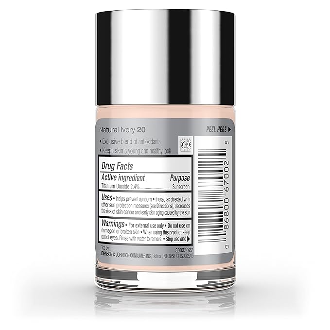 Neutrogena Healthy Skin Liquid Makeup Foundation with Broad Spectrum SPF 20 Sunscreen, Medium Coverage Foundation with Nourishing Pro-Vitamin B5, Natural Ivory 20, 1 fl. oz