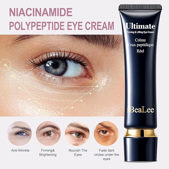 Temporary Eye Tightener Eye Cream - Retinol & Hyaluronic Acid Infused Formula, Quickly Repairs Wrinkles While Reducing Under-Eye Bags & Dark Circles, Daily Anti-Aging Care, 0.68 oz