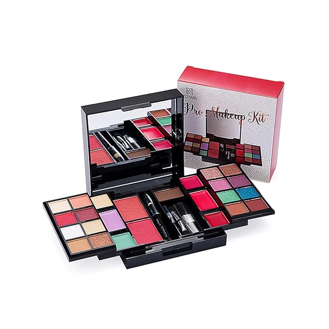 Makeup Eyeshadow Palettes, 25 Colors Protable Multifunction Blush Eyebrow Powder Contour Palettes with Makeup Brush, Matte Shimmer Pearl Eyeshadow Makeup for Daily Party Makeup #7