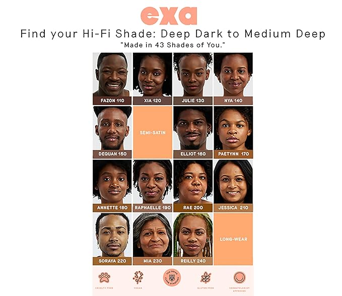 Exa Beauty - Natural High Fidelity Foundation | Clean, Vegan, Cruelty-Free Makeup (Mia 230)