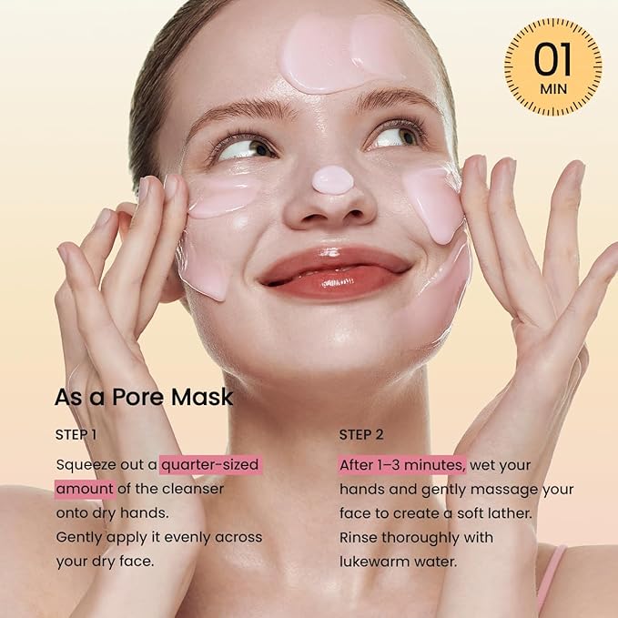 BIODANCE Collagen Mask To Foam Cleanser, Face Wash for Women, 2-in-1 Pore Mask and Hydrating Foaming Facial Cleanser for Sensitive Skin, Oily Skin, 5.07 fl. oz. (150 ml)