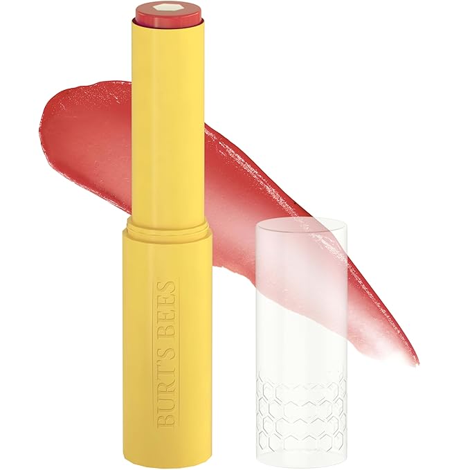 Burt’s Bees Back To School Dorm Essentials, Tinted Boosted Balm, Rose Knows, Hydrating Tinted Lip Balm with Vitamin C, E, and F Core, 24 Hour Lip Moisturizer, 100% Natural Origin, 1 Count, 0.16oz