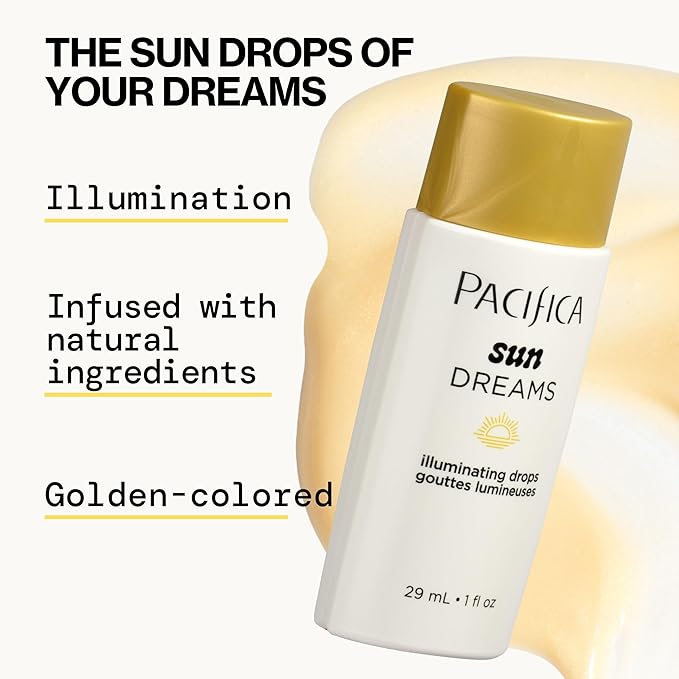 Pacifica Sunset Glow Drops – Face Bronzer - Vitamin C Face Bronzing Makeup for Instant Sun-Kissed Glowing Illuminator & Hydrating Skin Tint | Buildable Highlighter Drops Vegan Dermatologist Tested