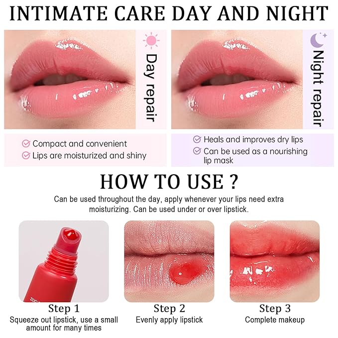 Lip Butter Balm, Day/Night Hydrating Lip Mask, Moisturizing Lip Balm Butter, Ultra-Nourishing Lip Care Moisturizer, Lip Butter Gloss Shine Lip Glow Oil Makeup#6 Pink Sugar