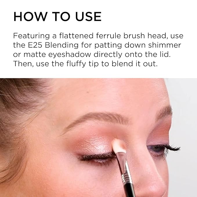Sigma Beauty Professional E25 Eyeshadow Blending Brush – Professional Eyeshadow Brush for Seamless Eyeshadow Blending, Softens Dramatic Edges & Harsh Lines for a Well Blended Effect (1 Brush)