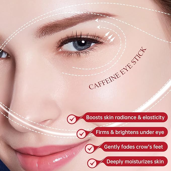Eye Stick - Anti Wrinkle Eye Cream for Puffy Eyes, Dark Circles, Eye Bags, Crows Feet, Wrinkles,Reduces Wrinkles Saggy Skin Puffy Eyes (Caffeine)
