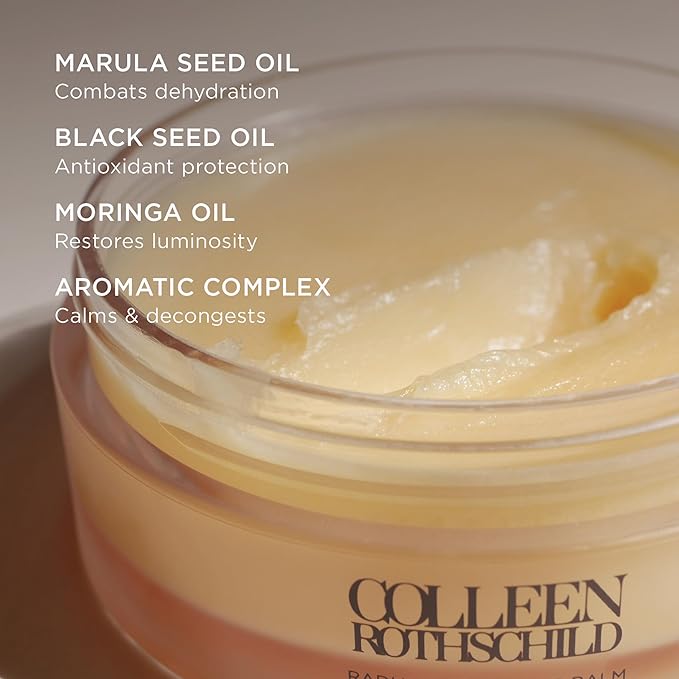 COLLEEN ROTHSCHILD Radiant Cleansing Balm | Deeply Cleanses, Soothes & Removes Makeup & Impurities | Restores Luminosity | Calms & Decongests | Combats Dehydration (3.3 fl oz)