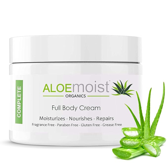 Organic Aloe Vera Lotion - Face & Body Moisturizing Cream with Natural Aloe Vera, Vitamin E Oil, Vitamin C, Retinol Cream, Shea Butter – Anti Aging Face Moisturizer for Women, Dry Skin (4 oz - 2pk)