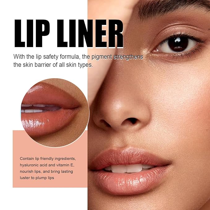 Longwear Peel-off Lip Stain Marker Peel Off with Vitamin E - Smudge-Resistant Lip Liner & Base for All Skin Types (07#)