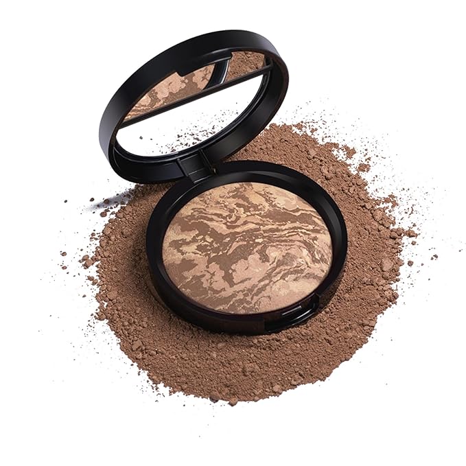 Baked Powder Foundation Makeup, Brighten Color Correcting Foundation Make up, Foundation for Mature Skin, Face Powder for Women, Full Coverage, Natural Finish & Easy to Use #02