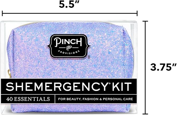 Pinch Provisions Shemergency Kit for Her, 40 Emergency Essential Items, Compact, Multi-Functional Pouch, Gift for Women, Birthday, Bachelorette Parties, and More!