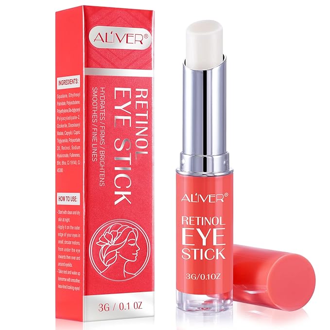 Eye Brightener Stick, Eye Cream for Wrinkles, Vitamin A, C, E and Peptides Minimizes Smoothens Wrinkles in 3-4 weeks (Retinol Eye Stick)