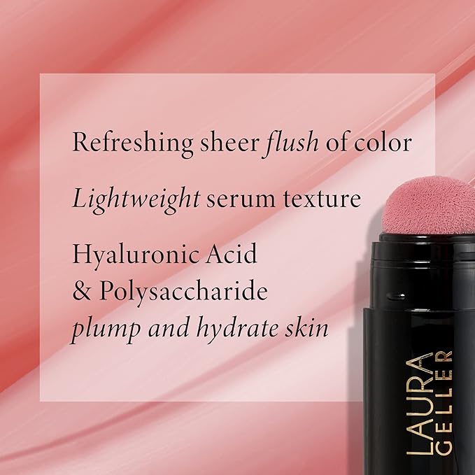 LAURA GELLER NEW YORK Serum Blush Tint, Lightweight Liquid Blush for Cheeks, Weightless Watercolor Sheer Finish, True Tawny