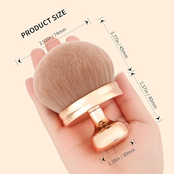 docolor Extra Large Body Makeup Brush For Self Tanner, 3 Inch Width Self Tanning Blend Brush, Soft synthetic hair, Powder, Foundation, Blusher, Bronzer, Face and Body Brush Gift box