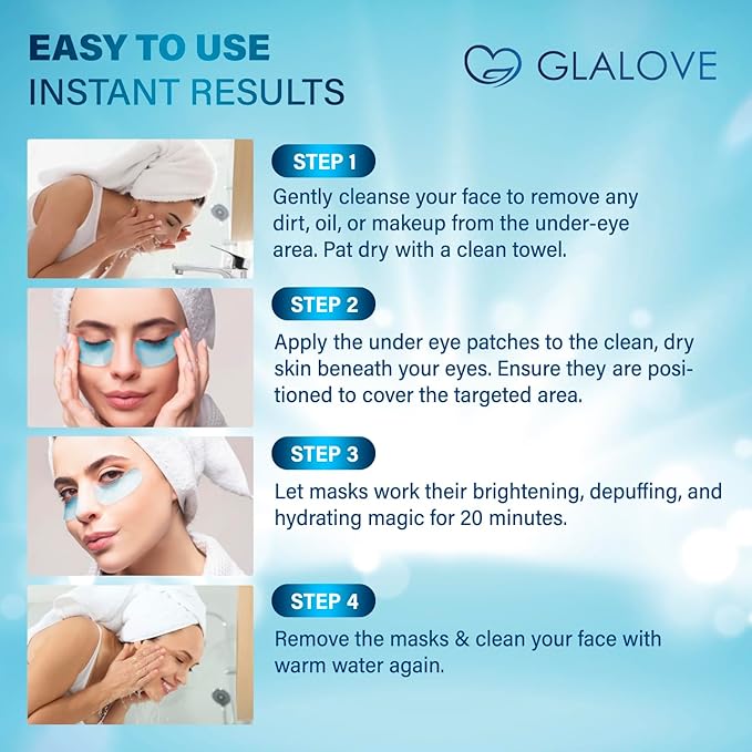 Under Eye Patches for Dark Circles: 60 Count Retinol Collagen Eye Gels Pads - Reduce Wrinkles, Puffy Eyes, Eye Bags - Skin Treatment Mask for Anti Aging & Face Moisturizer 1