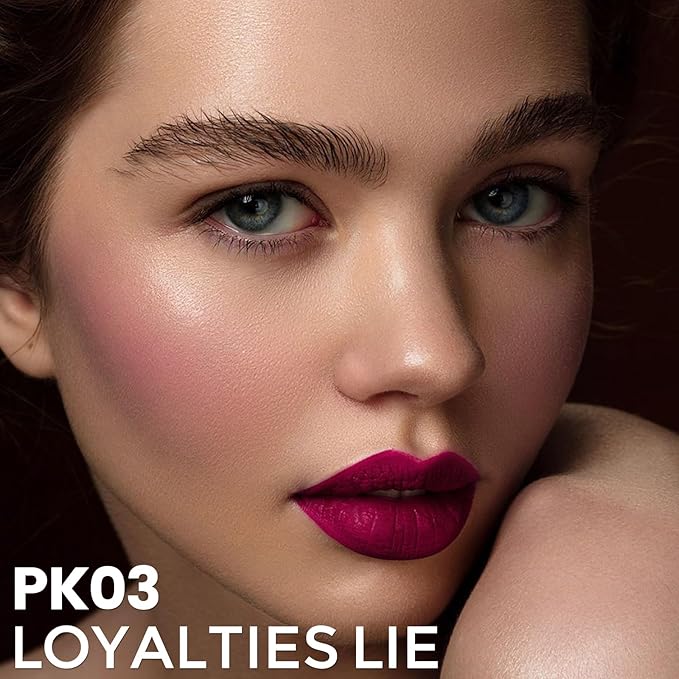 FOCALLURE Silky Cream Liquid Blush,Leaving a Matte Dewy Makeup Look,Easy to Apply and Create a Natural Flush,Long Lasting and Lightweight Cheek Blush Face Makeup,LOYALTIES LIE