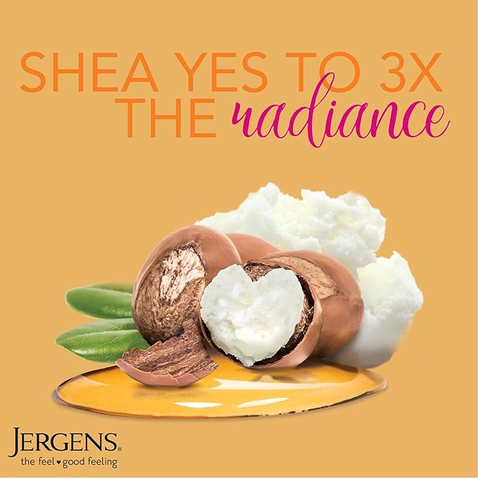 Jergens Shea Butter Hand and Body Lotion, Deep Conditioning Moisturizer, 3X More Radiant Skin, with Pure Shea Butter, Dermatologist Tested, 3 oz, 8 pack