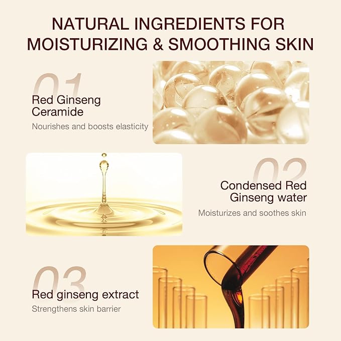 Donginbi Red Ginseng Moisturizing & Firming Set EX, Anti-Aging Korean Skin Care, Routine Kits for Smooth, Radiant Skin