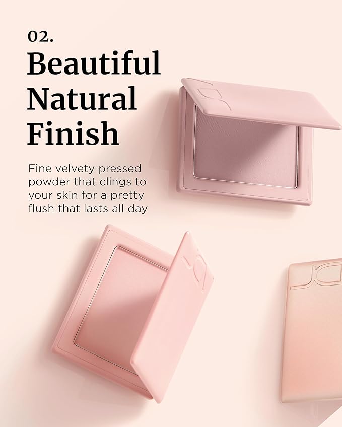 VDL Cheekstain Pastel Blush for Cheeks (Favorite Lavender, 0.2oz) - Lightweight, Velvet Powder Formula - Seamless, Long-Lasting, Natural-Looking Glow | Korean Makeup