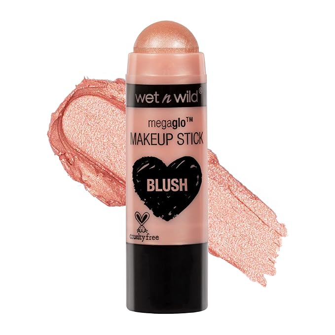 wet n wild MegaGlo Makeup Stick Bundle - Peach Bums & Pink Floral Majority, Buildable Color, Versatile Use