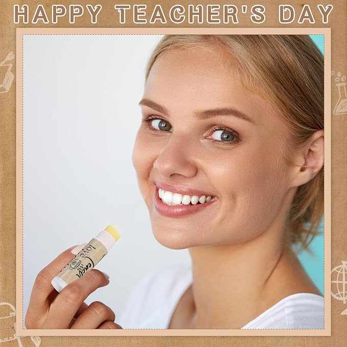 30 Pcs Back to School Teacher Gifts Bulk Lip Balm Favors Thank You Gifts for Teachers with Inspirational Quote Gifts Lip Balm Christmas Thanksgiving Gifts for Teachers Welcome Back to School
