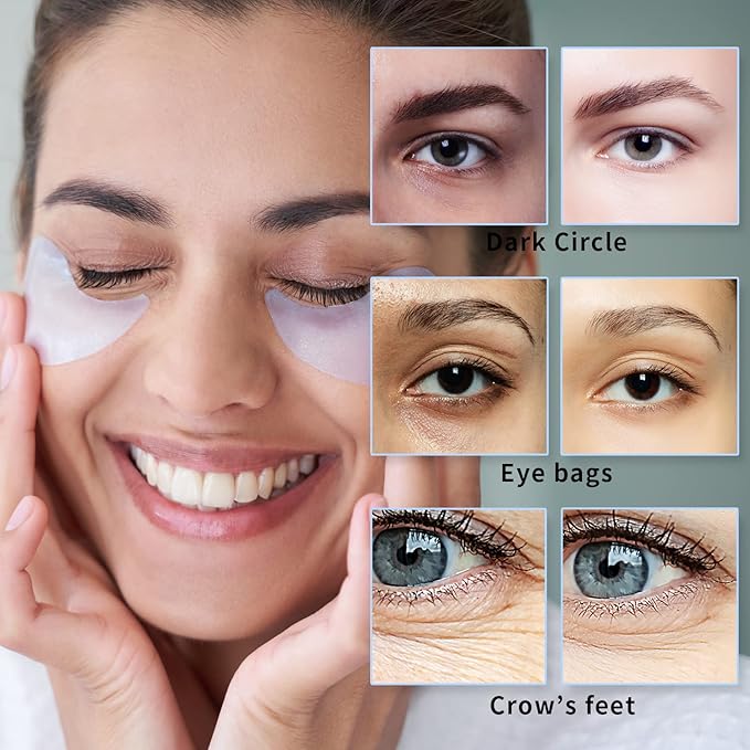 Hyaluronic Panthenol Under Eye Patches Vegan Firming Eye Gel Mask for Wrinkle, Puffy Eye, Dark Circle Treatment 30 Pairs