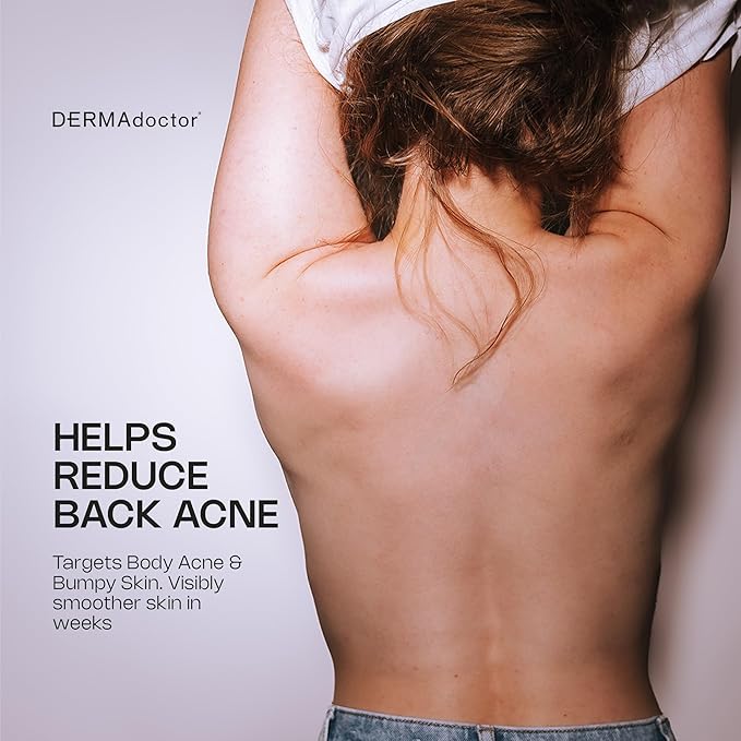 DERMAdoctor KP Bump Eraser Extra Strength Peel Pads – Exfoliating Body Treatment for Keratosis Pilaris, Body Acne & Rough Skin | AHA + BHA + PHA Formula | Dermatologist Developed