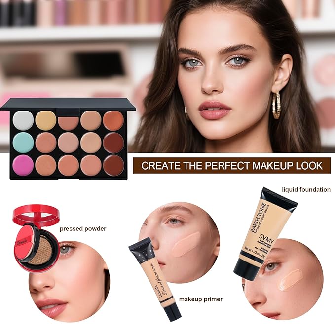 All in One Makeup Kit for Women Full Kit,Travel Makeup Set,Makeup Gift Set for Girls & Teen,Professional Makeup Kit Includes lash Clusters Kit Eyeshadow Lipstick Brow Pencil Eyeliner Brush Set