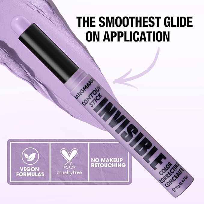 Jolilab 1 Color Contour Stick Concealer Stick Cream Palette Contour Multifunctional Contouring Makeup Kit for Face Highlighter Makeup Stick Set Long Lasting & Waterproof (03#purple, 1)