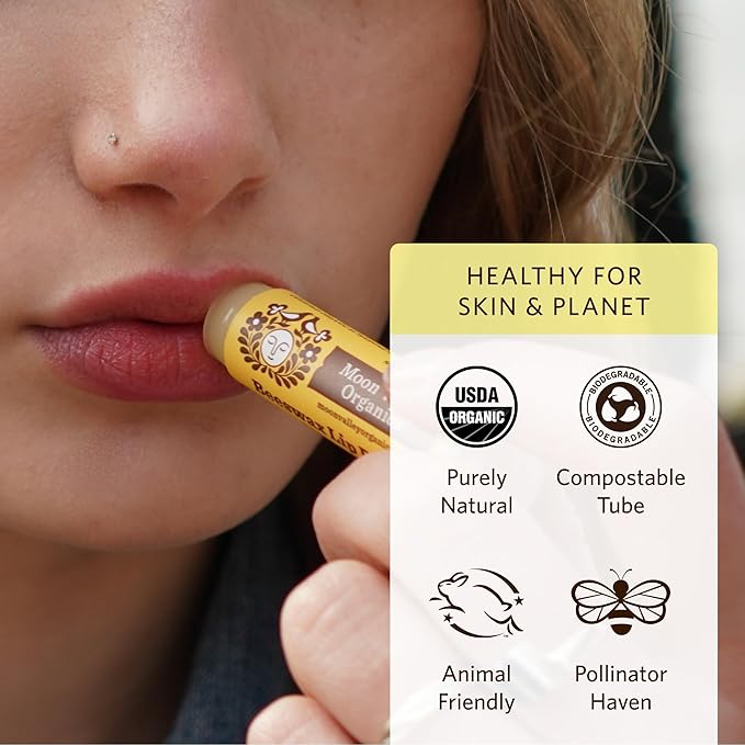 Moon Valley Organics Beeswax Lip Balm for Moisturizing Lips and Cuticles (VELVETY VANILLA, 3-Pack)