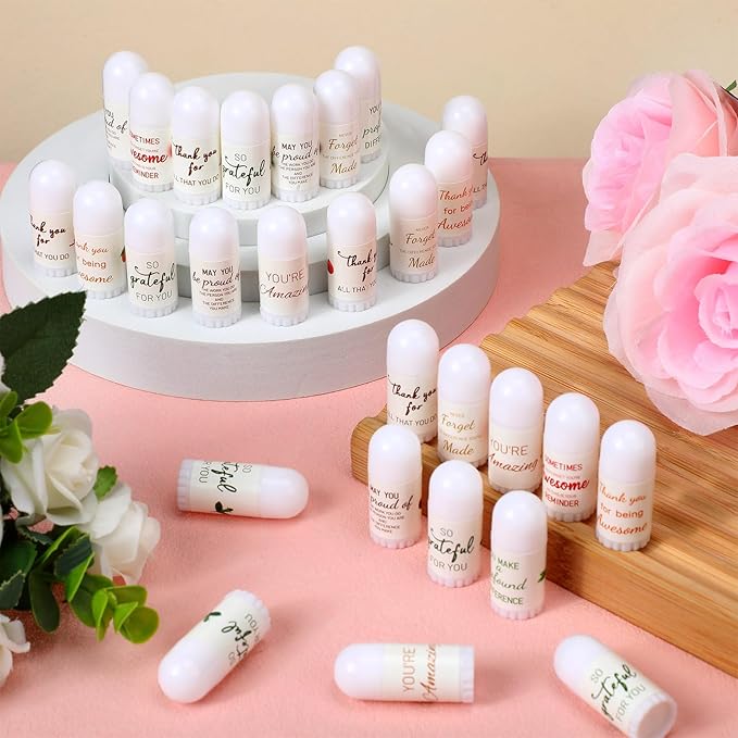 72 Pcs Mini Lip Balm Bulk Gift, 8 Assorted Flavors, Moisturizing for All Skin Types