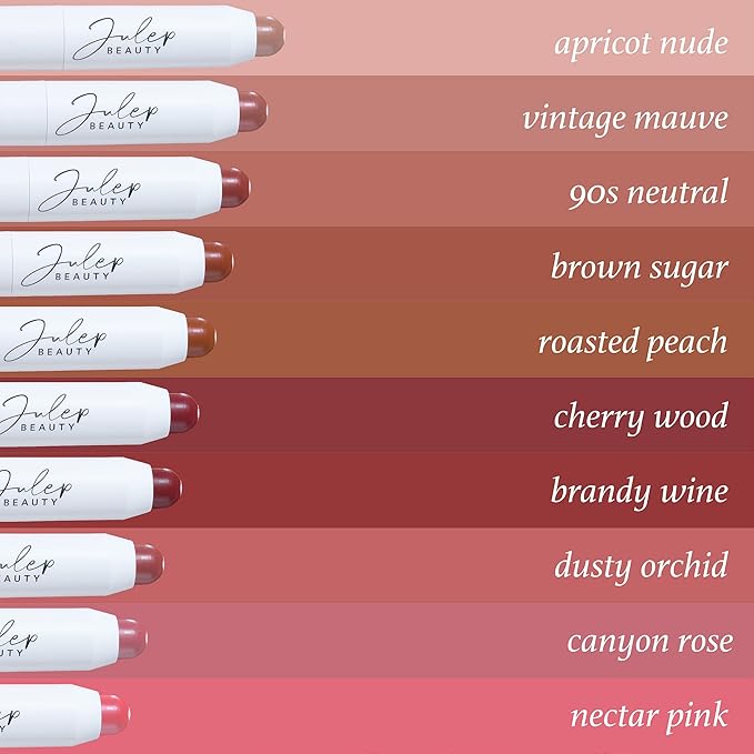 Julep It's Balm: Tinted Lip Balm + Buildable Lip Color Duo - Vintage Mauve, Sheer Iridescence - Natural Gloss Finish - Hydrating Vitamin E Core - Vegan