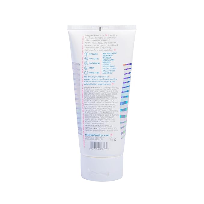 Seaweed Bath Co. Energize Body Cream - Grapefruit Orange | Hand and Body Lotion with Vitamin C, Hyaluronic Acid and Shea Butter | Invigorating Moisturizer For Dry Skin | 6 oz