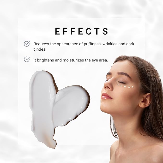 Eye Contour Cream | Eye Serum with Hyaluronic Acid and vitamin E to Eliminate Under-eye Bags, Dark Bruises and Wrinkles | Shiny Skin Face Roller