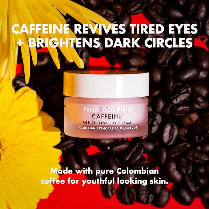 Caffeine Eye Cream for Dark Circles and Puffiness - Age Defying Reduce Fine Lines and Wrinkles - Skin Brightening with Retinol, Aloe Vera, Vitamin C, A, D and E, for Women and Men - 0.5oz