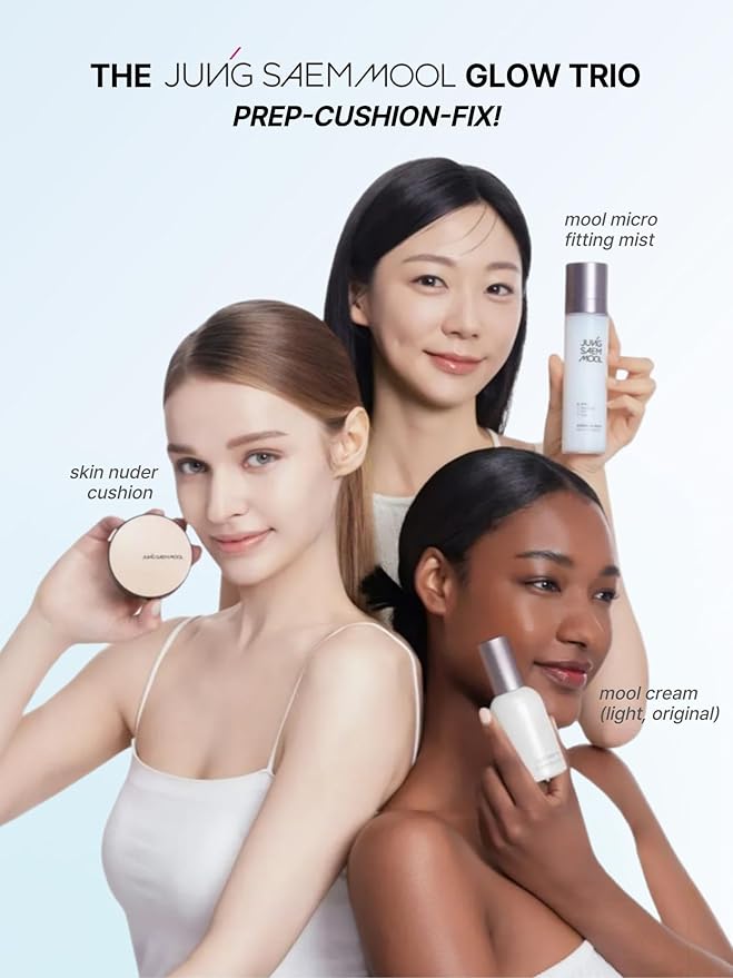 JUNG SAEM MOOL Essential Skin Nuder Cushion 13N Fair 0.49 Fl Oz, No Refill, Natural Radiant Finish Cushion Foundation with Buildable Coverage, Lightweight Texture, Korean Foundation Makeup